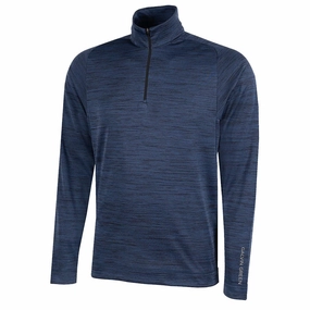 Magnetic Closure Option Stretchable Fabric Galvin Green Dixon Golf Pullover Navy - FW22 Men