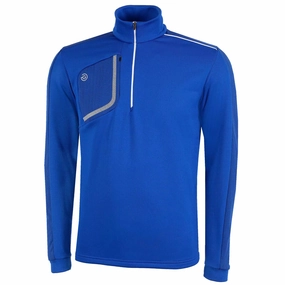 EcoFriendly Water Repellency Galvin Green Dwight Golf Pullover Surf Blue/White - FW22 Men