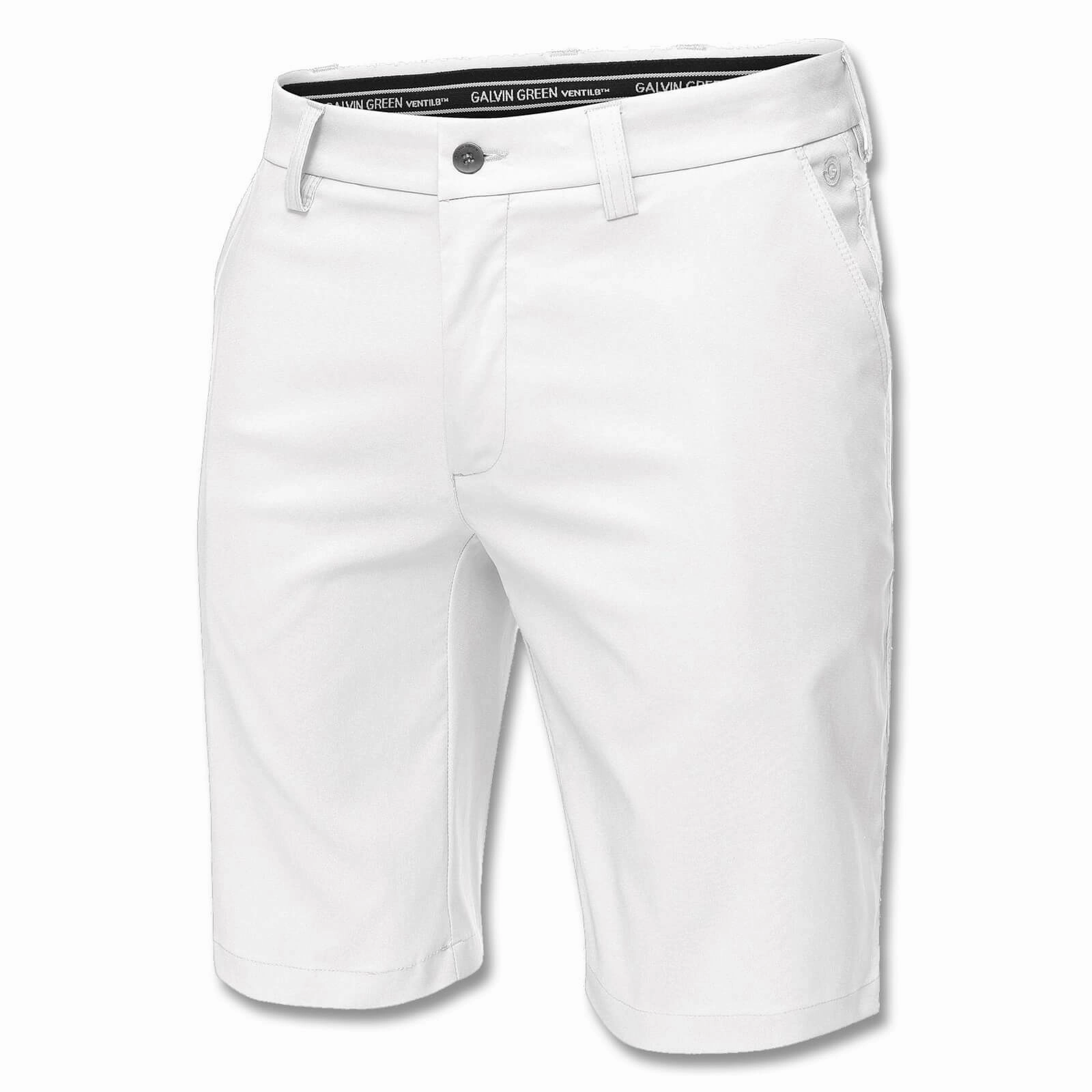 Galvin Green Paolo Ventil8 Golf Shorts White - SS22 Men No Slip Gripper