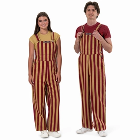 Elastic waist Game Bibs Men's Garnet/Gold Overalls