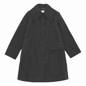Ganni Coat 'Phantom Black' Refined Casual