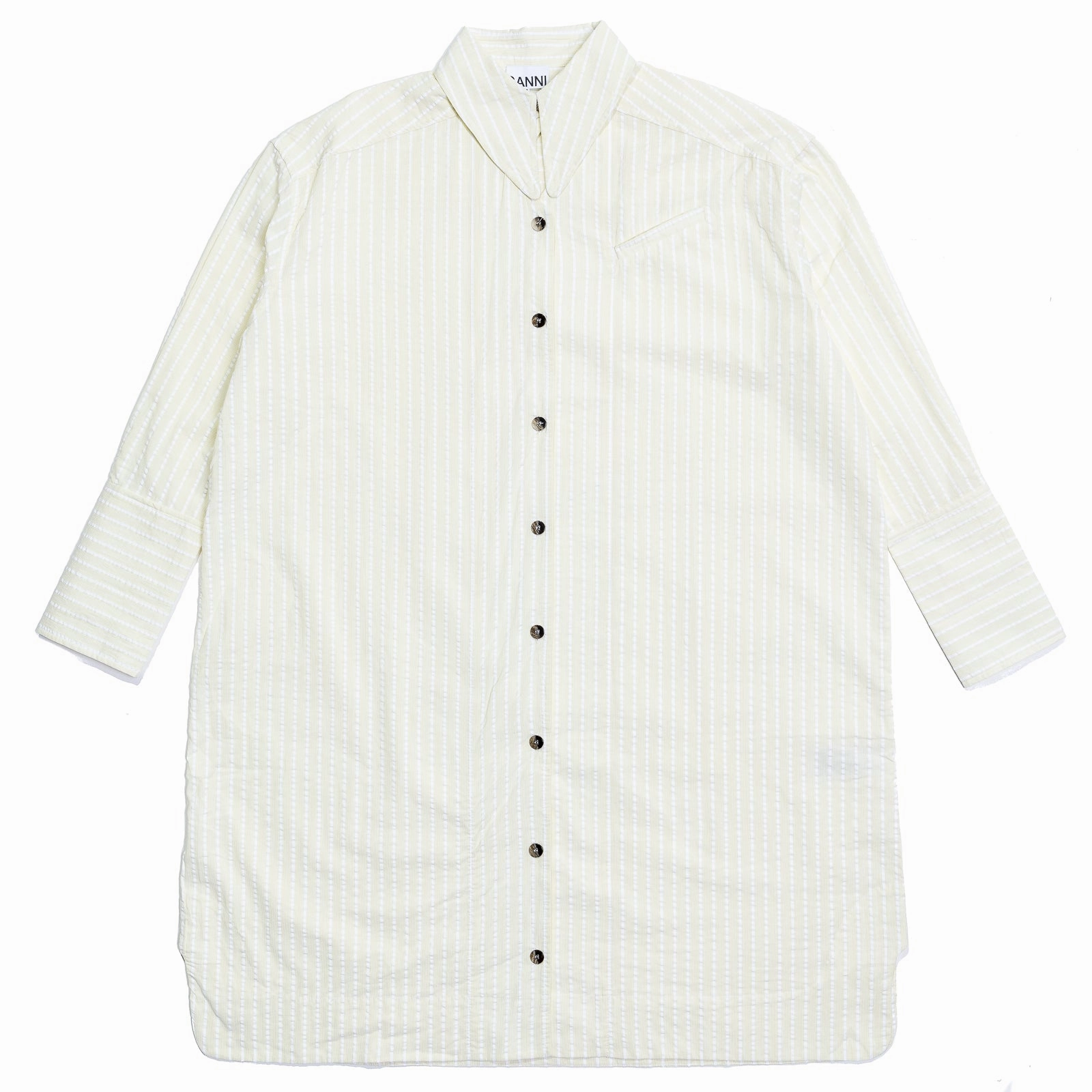 Ultra Soft Lining Anti Odor Ganni Light Seersucker Stripe 'Yellow Stripe Flan'