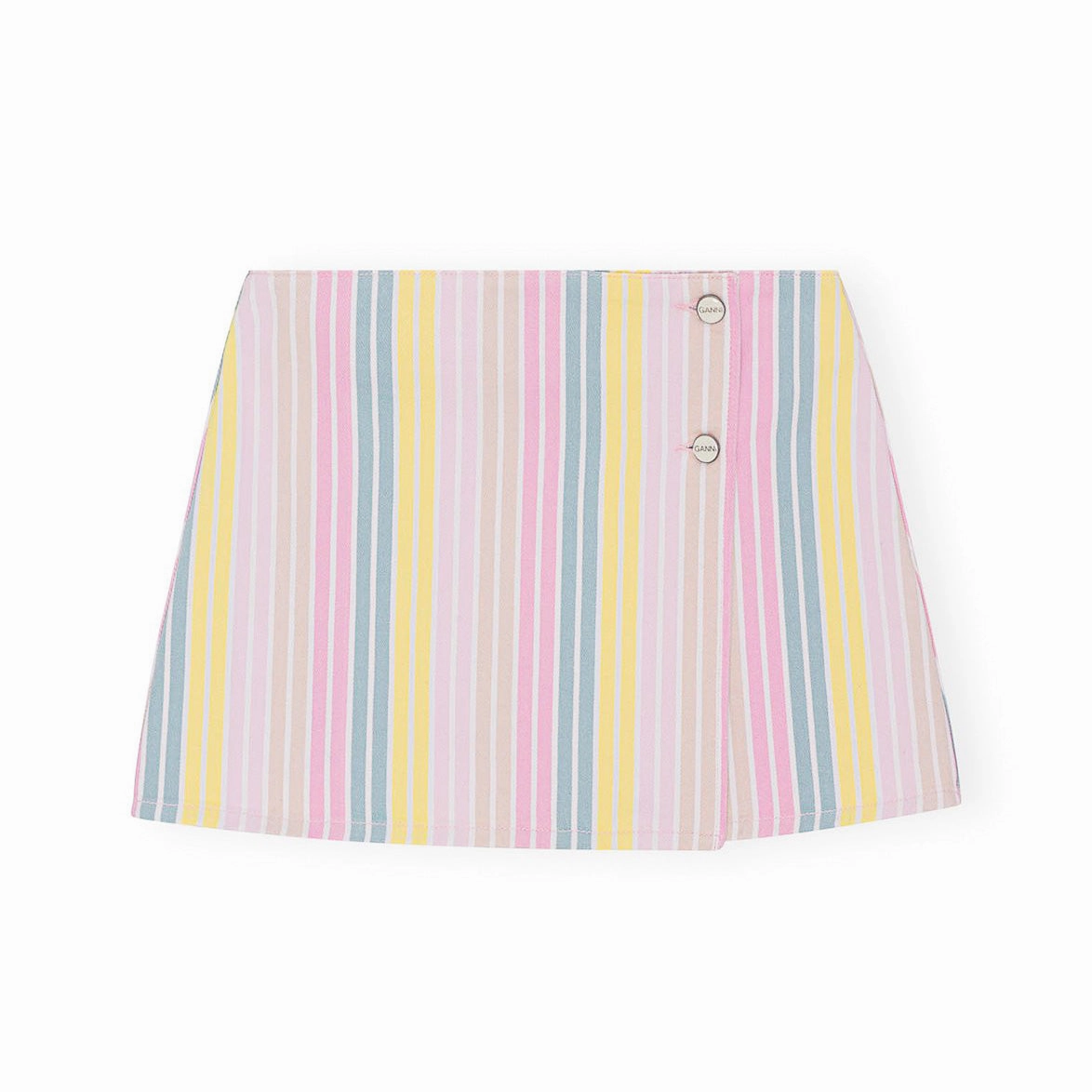Mood Match graduation season Ganni Stripe Denim Mini Skirt 'Multi'
