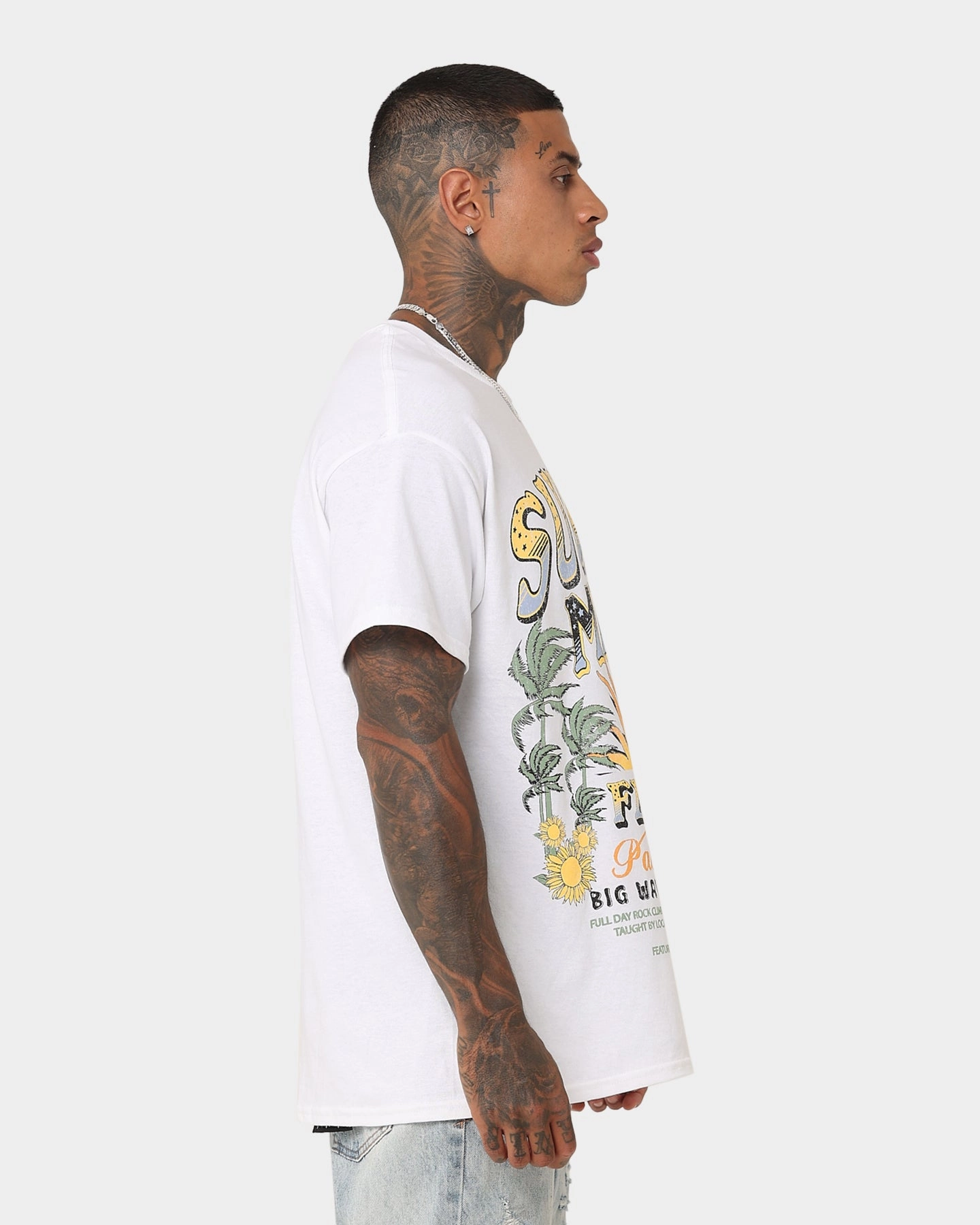 American Thrift Sunset Miami Vintage T-Shirt White Fashion-Forward Fit for Everyone