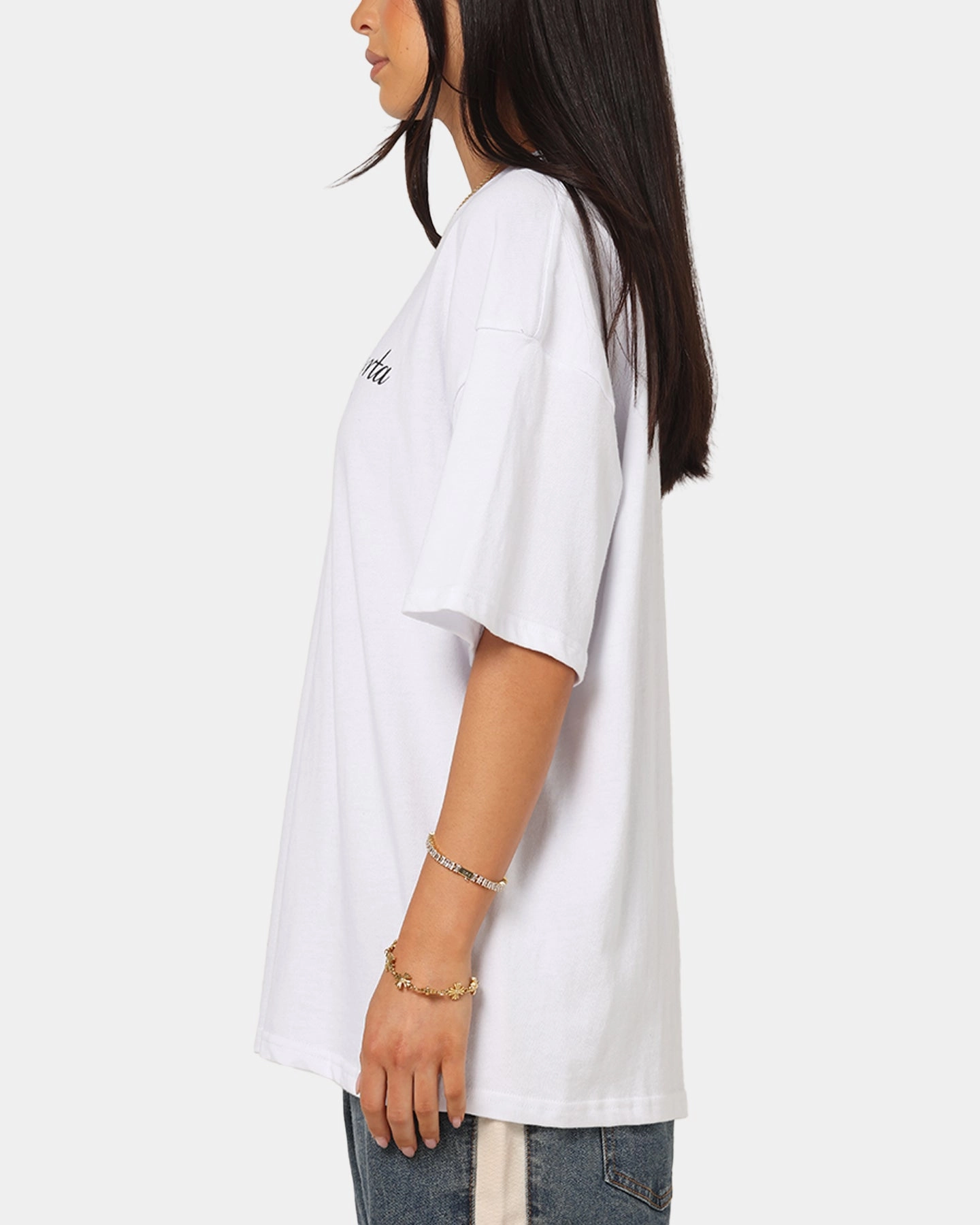 Multi Directional Stretch Saint Morta Studios Logo T-Shirt White