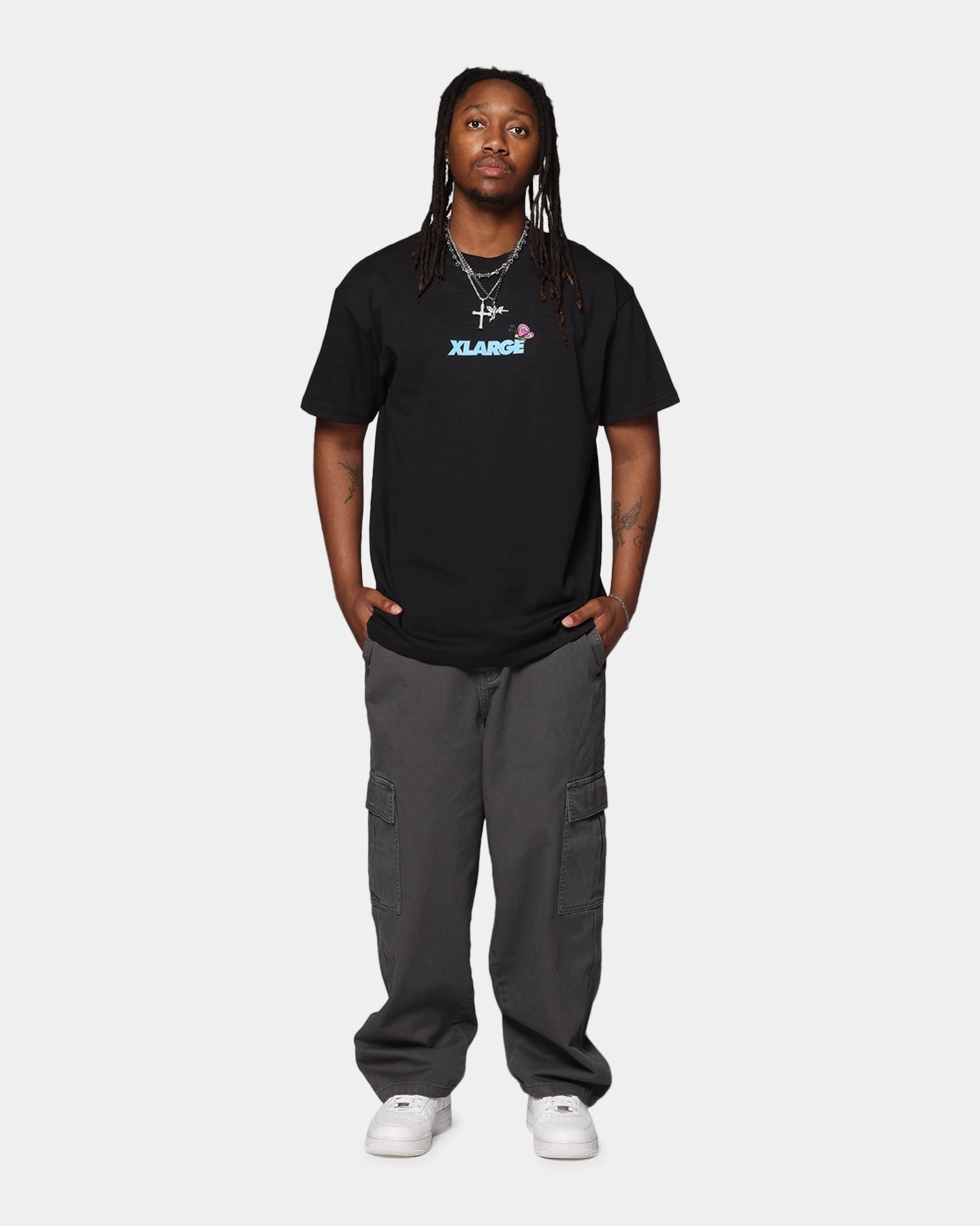 X-Large Butterfly T-Shirt Black Weekend Smart Look