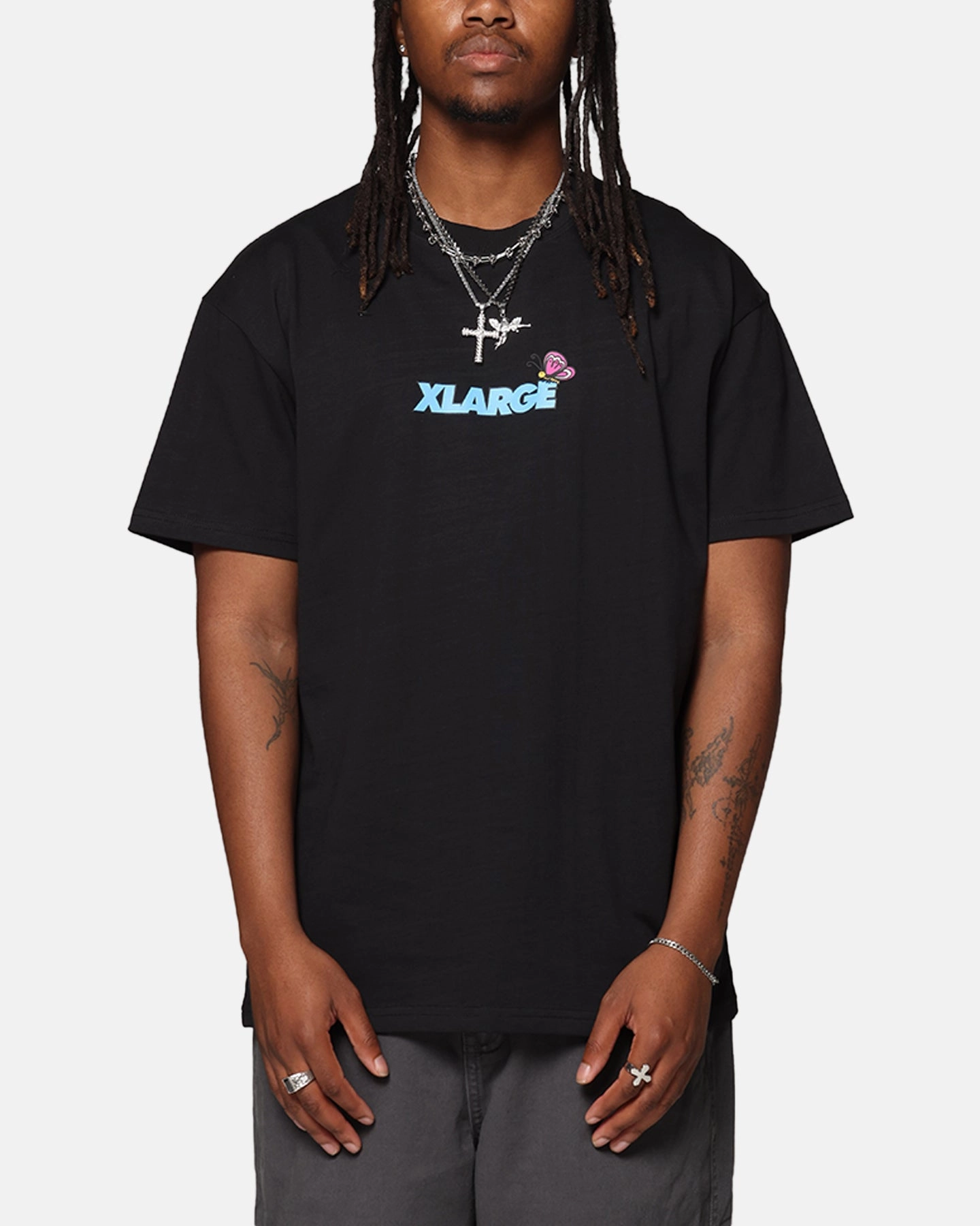 Casual Vibe Wear X-Large Butterfly T-Shirt Black
