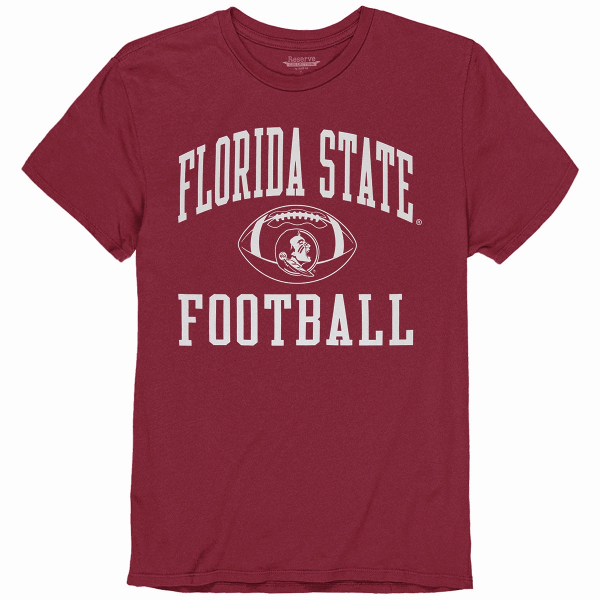 Blue 84 Men's Florida State Football Design Short Sleeve T-shirt - Garnet V neck quick-drying