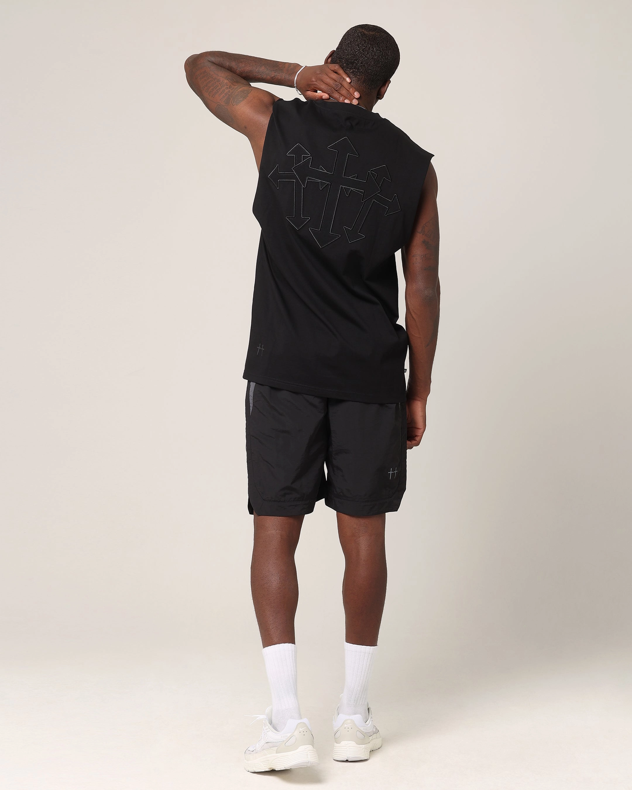 Saint Morta Sorrows Oversized Muscle T-Shirt Black Breathable Fit