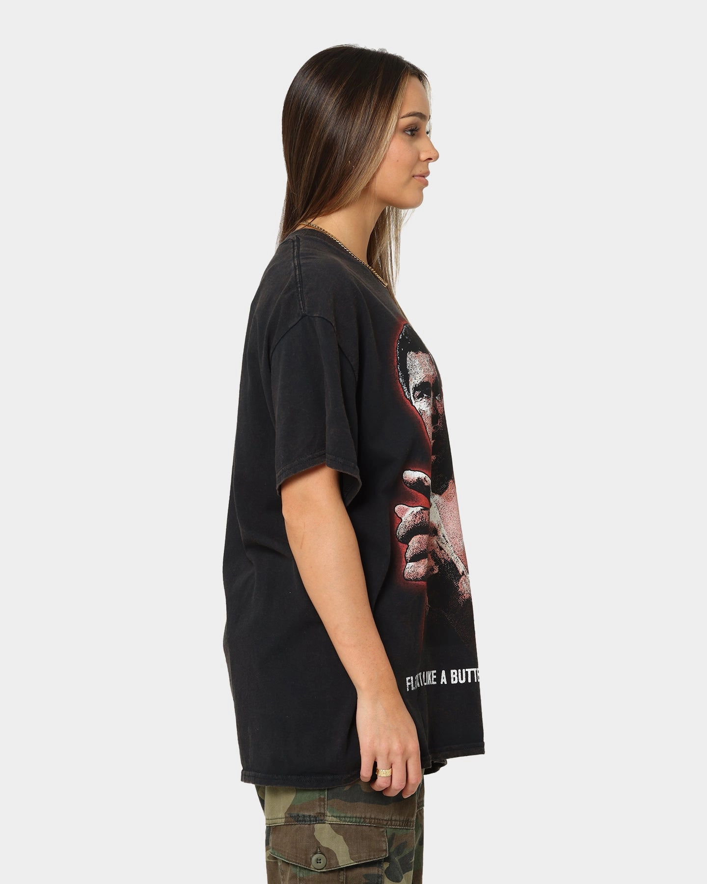 Weekend Look Goat Crew X Muhammad Ali Slogan T-Shirt Black Wash