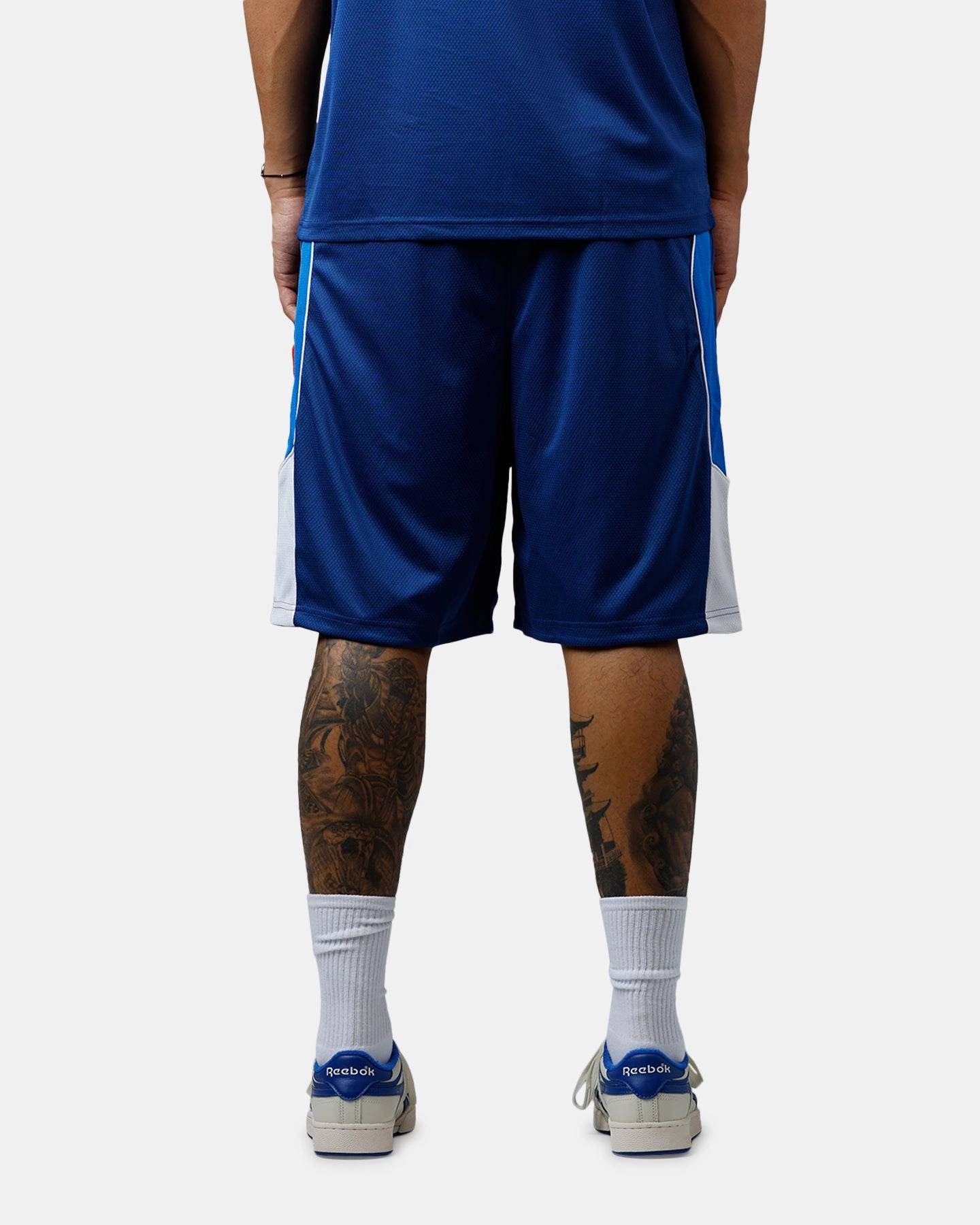 Puma X BMW MMS Shorts White/Blue nylon blend Moisture Controlled Lining