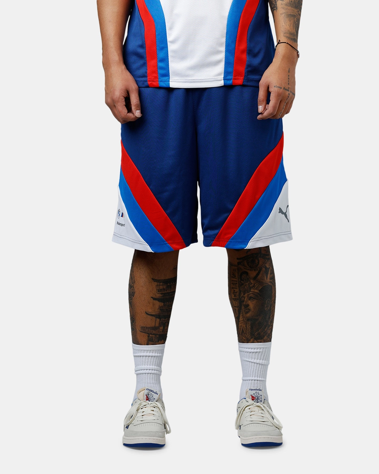 Water Repellent Finish Puma X BMW MMS Shorts White/Blue