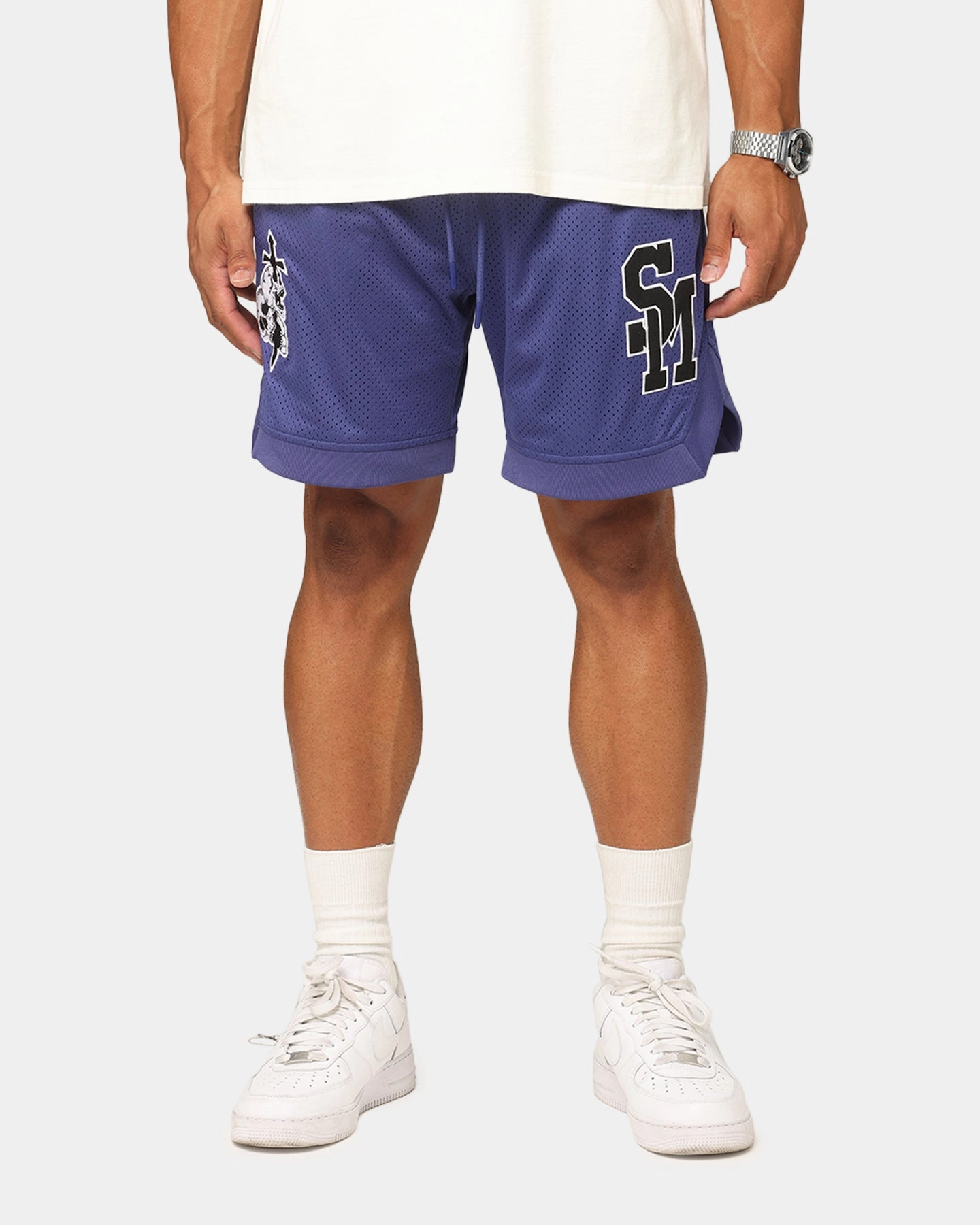 Saint Morta La Rambla Basketball Shorts Purple Double Needle Stitching Blazer