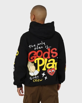 Goat Crew Godsplan Hoodie Black Smart Contoured Fit