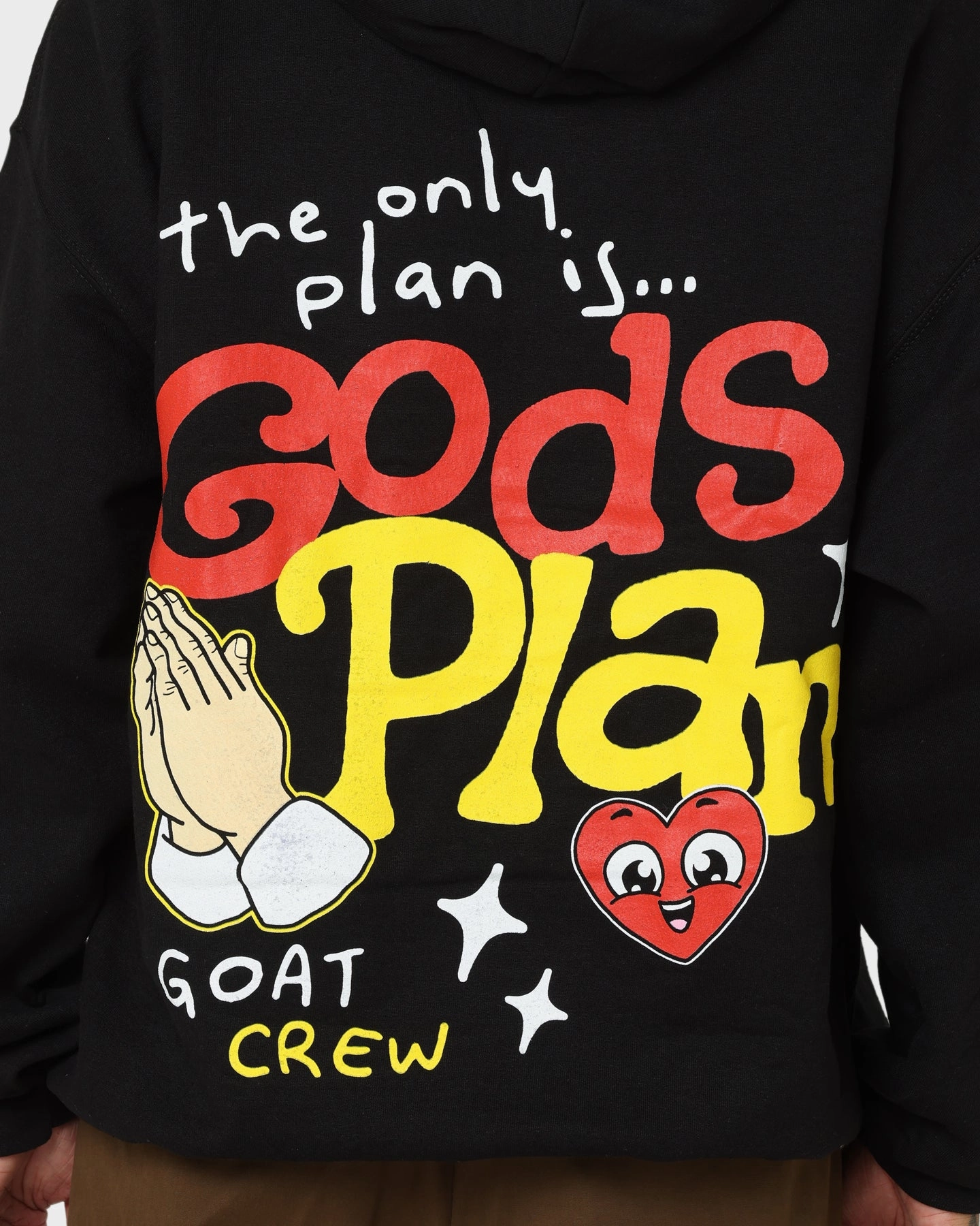suitable for indoor activities Benchmark Goat Crew Godsplan Hoodie Black