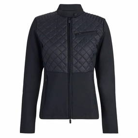 Gfore Hybrid Moto Stretch Tech Interlock Golf Jacket Onyx - SP24 Women Seam Sealed Construction