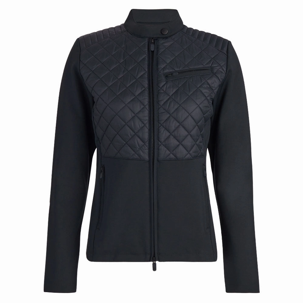 Comfort Fit Design Gfore Hybrid Moto Stretch Tech Interlock Golf Jacket Onyx - SP24 Women