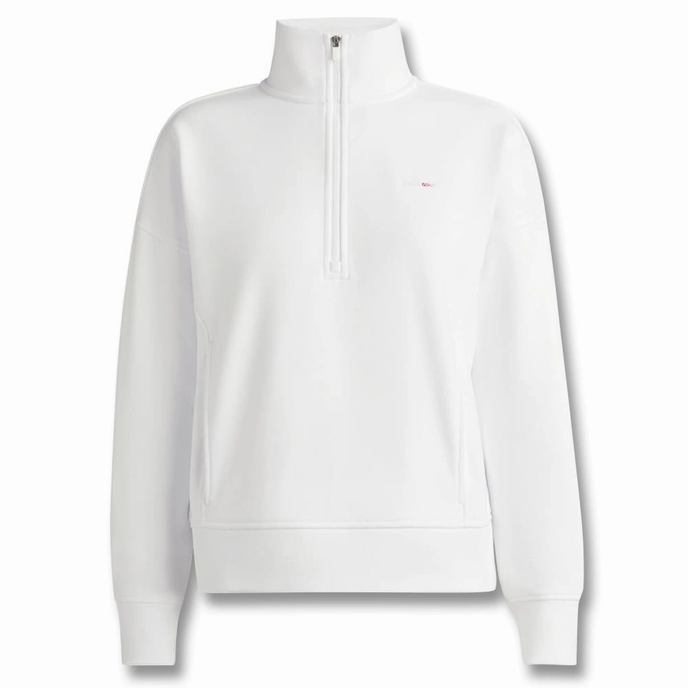 Gfore I Hate French Terry Quarter Zip Golf Pullover Snow - SP24 Women ReinforcedSeams Thermal Insulation Layer