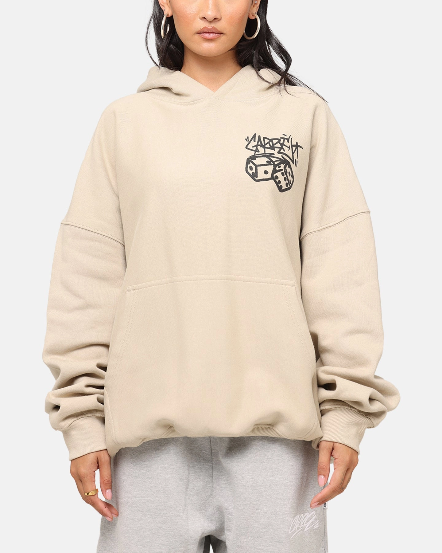 adults Temperature Adaptive Fabric Carre Rolling Worldwide Hoodie Stone