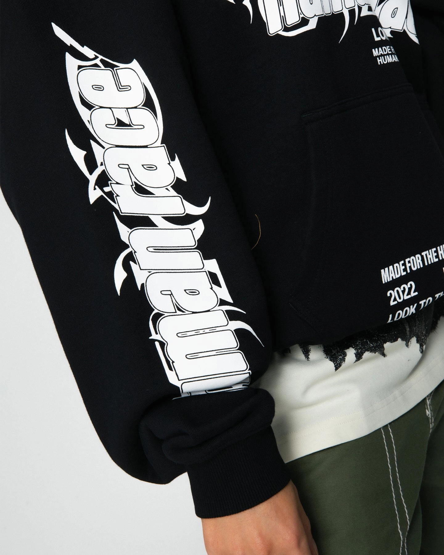 Loiter Rave Zip Hoodie Black Advertise