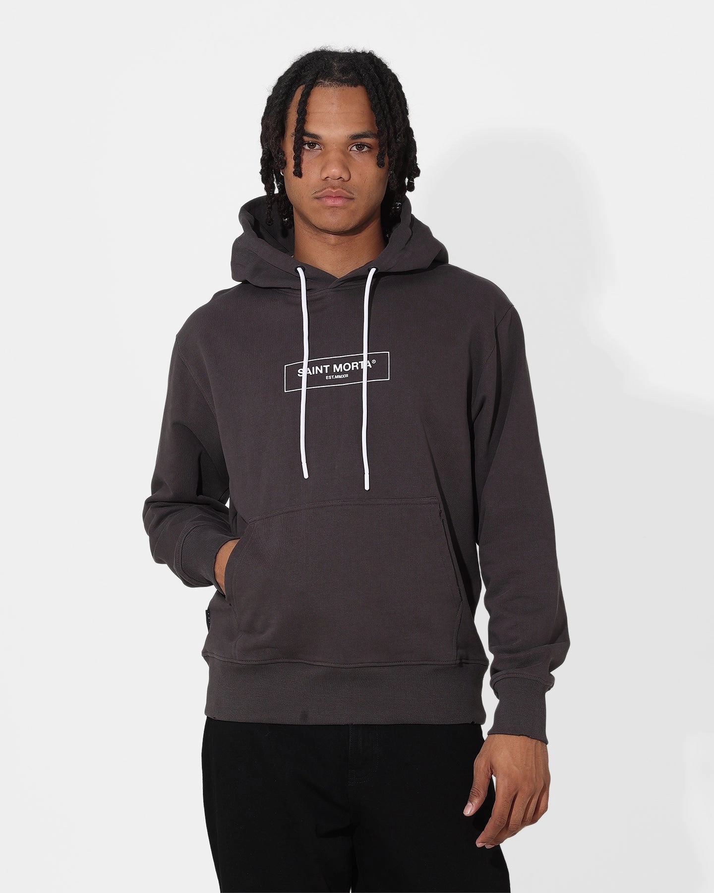 business people mid-length Saint Morta Alpha Hoodie Washed Black