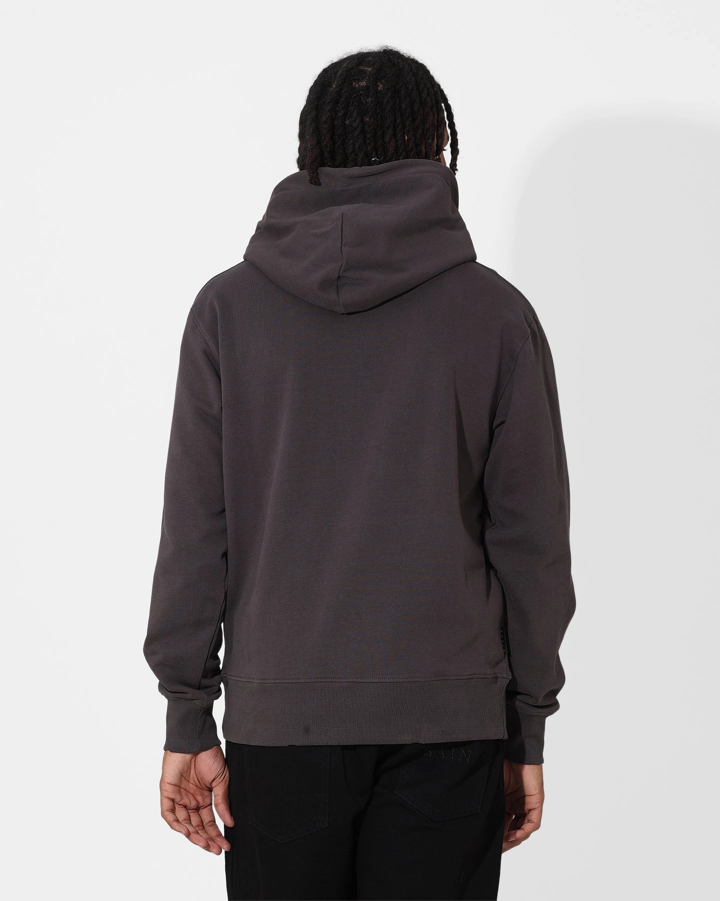 Saint Morta Alpha Hoodie Washed Black Winter Ready Elastic waist