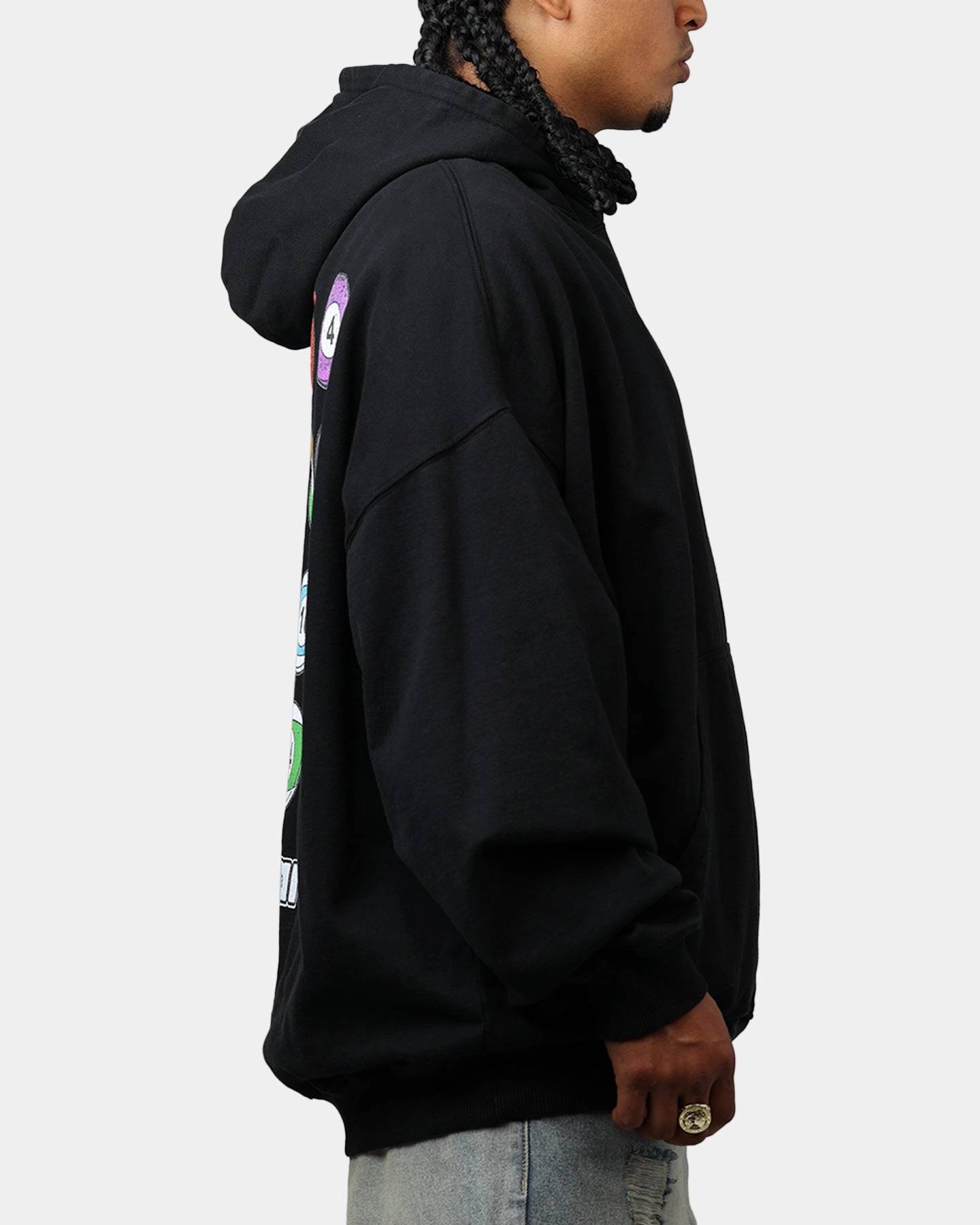 Carre Break Hoodie Black Commodity sunny - day look