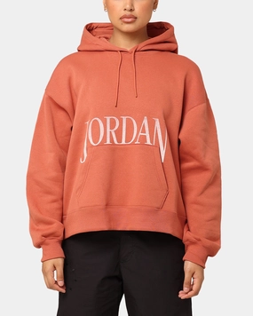 Jordan Women's Brooklyn Fleece Pullover Hoodie Dusty Peach/Sail hiker