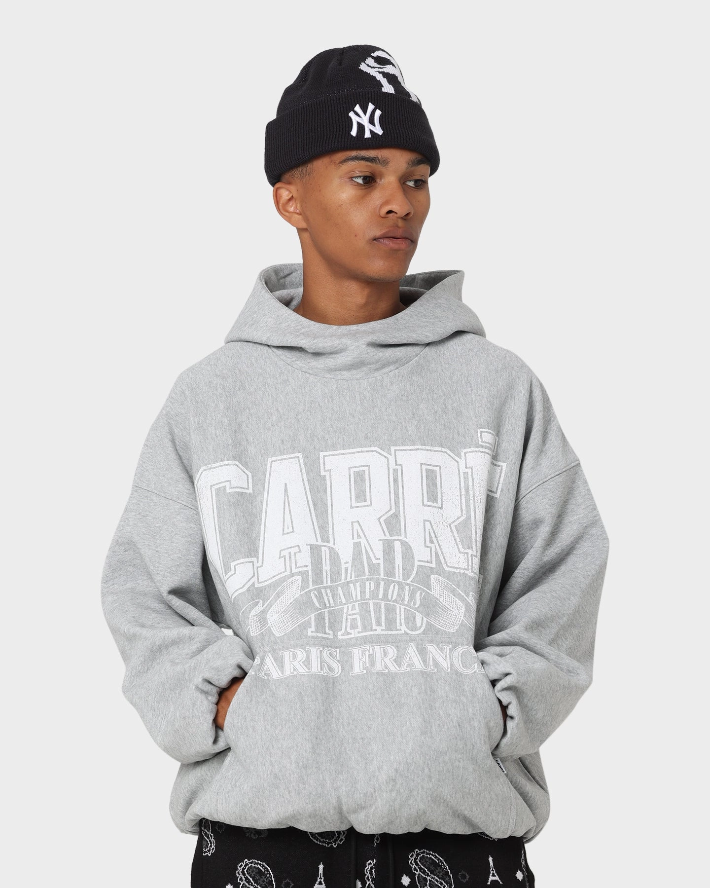Carre Champs Oversized Superior Hoodie Grey Marle Sombrero