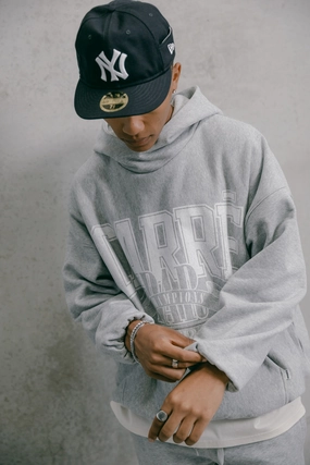 Eco Friendly Certified Carre Champs Oversized Superior Hoodie Grey Marle