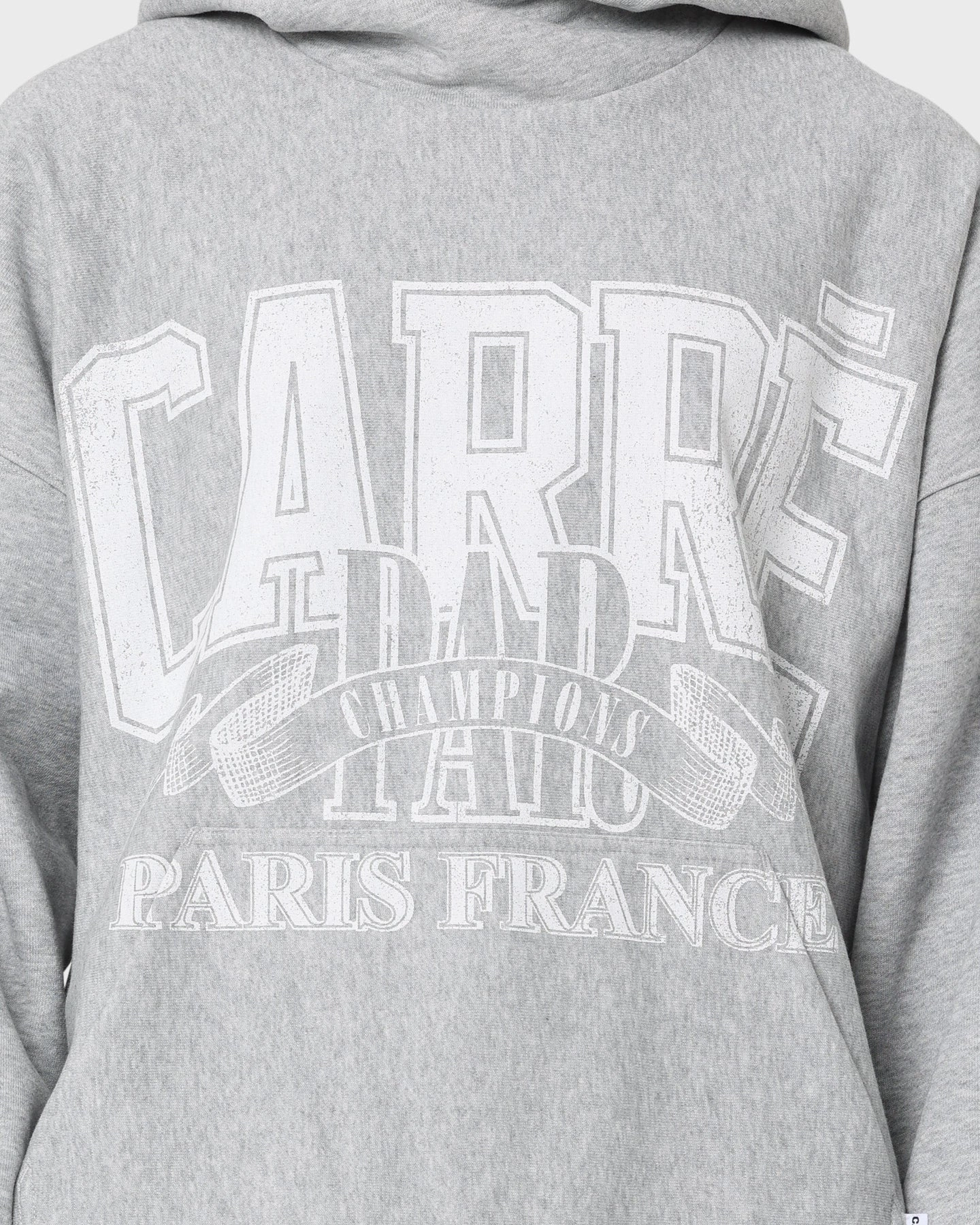Carre Champs Oversized Superior Hoodie Grey Marle Articulated Seams