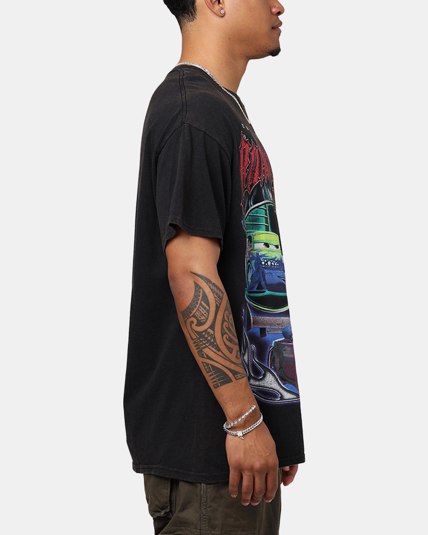 Goat Crew - Pixar Cars Delinquent Road Hazards Vintage T-Shirt Black Wash High-Quality Fabric