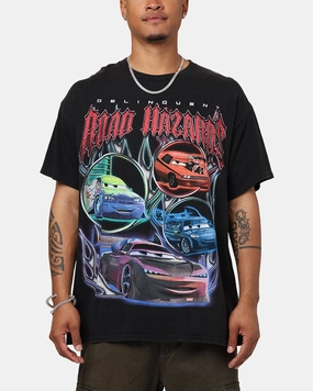 Goat Crew - Pixar Cars Delinquent Road Hazards Vintage T-Shirt Black Wash Beach Outfit
