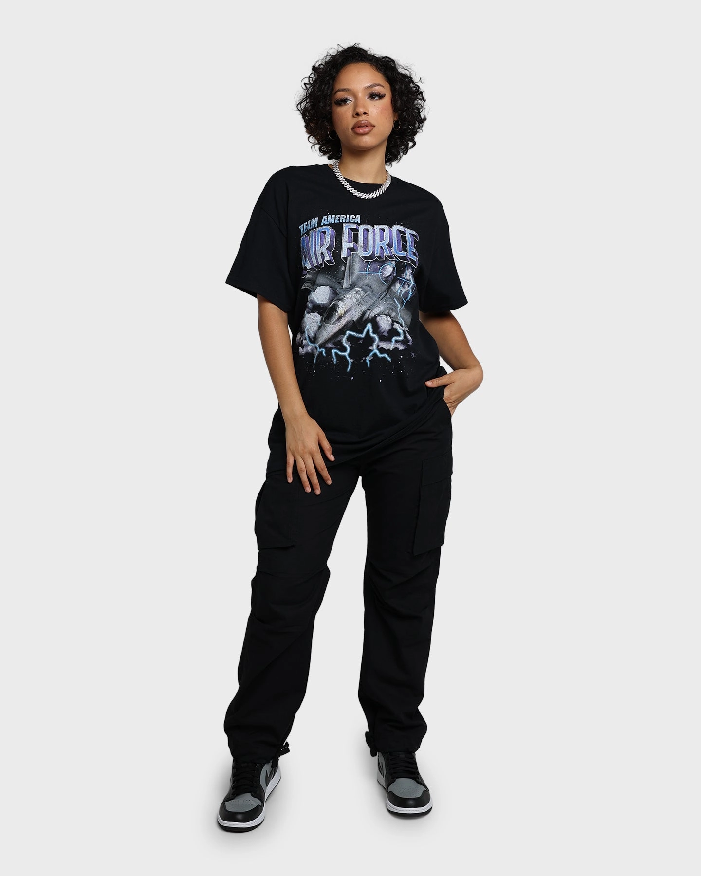 Goat Crew Air Force Vintage T-Shirt Black Breezy Design