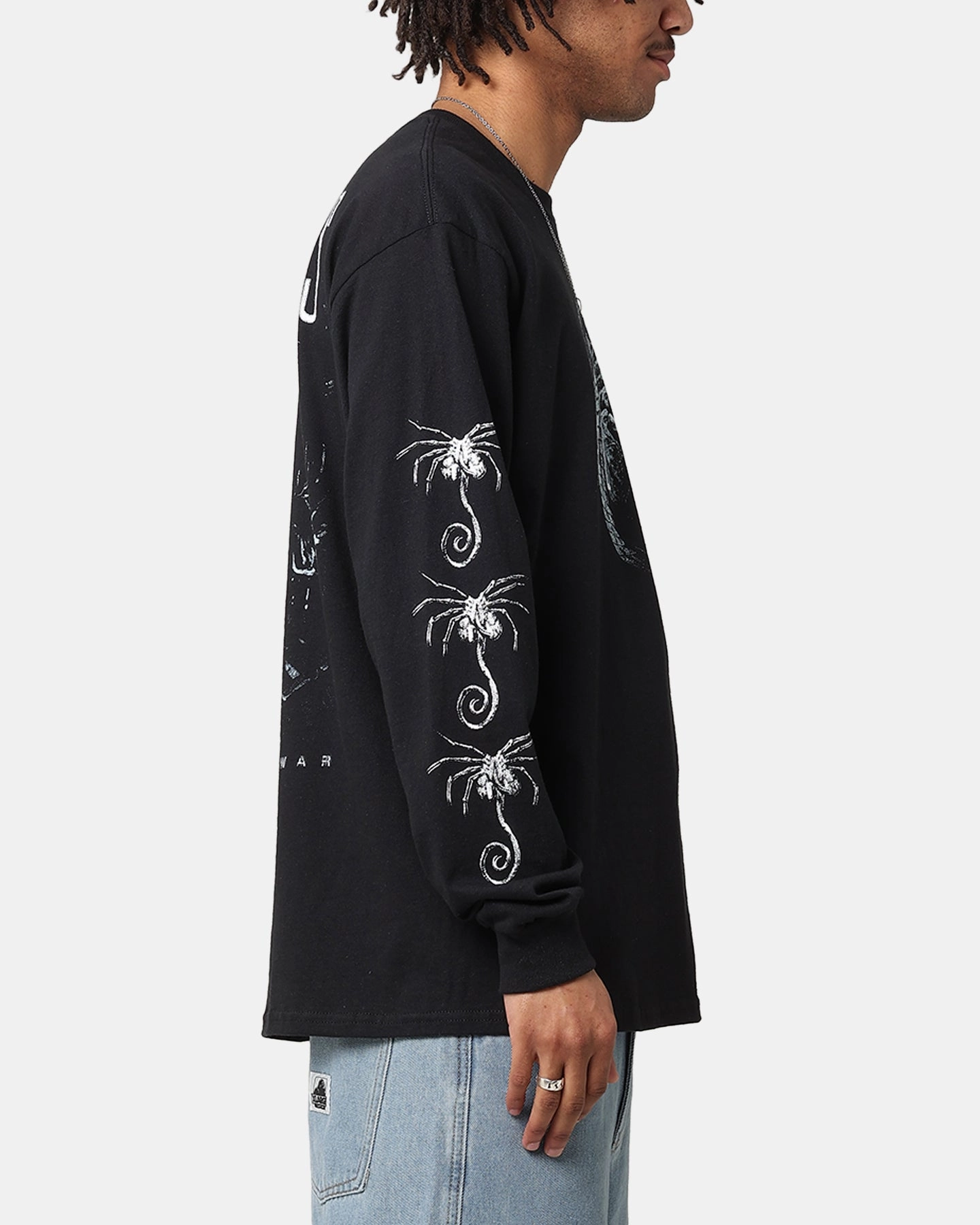Goat Crew Aliens Long Sleeve T-Shirt Black Sophisticated Casual