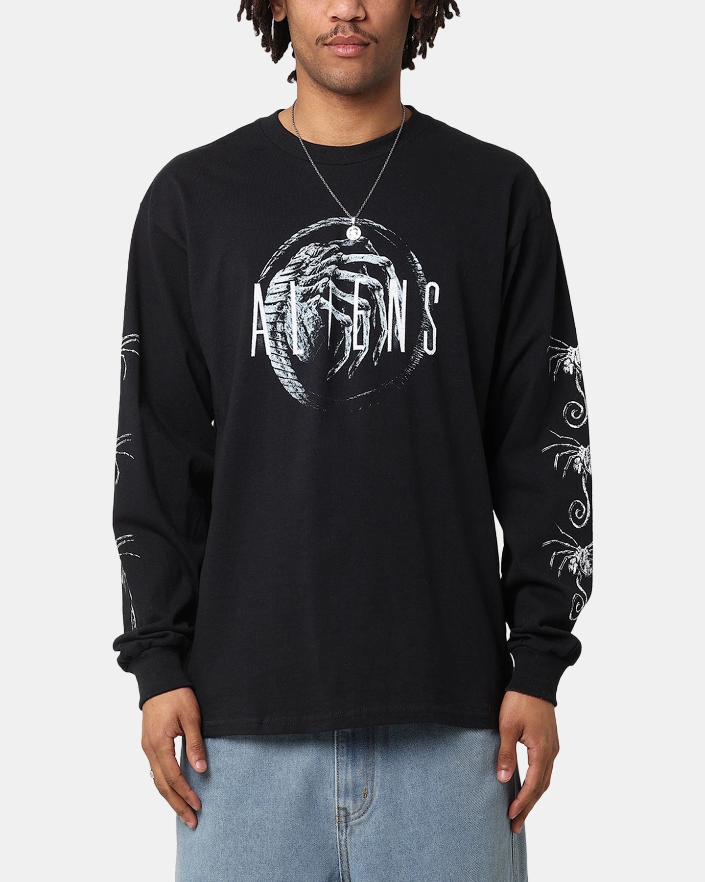 Goat Crew Aliens Long Sleeve T-Shirt Black Fashionable Wear