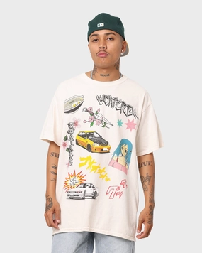 Fashionable Wear FadeResistant Coating Goat Crew All Over Manga Vintage T-Shirt Off White