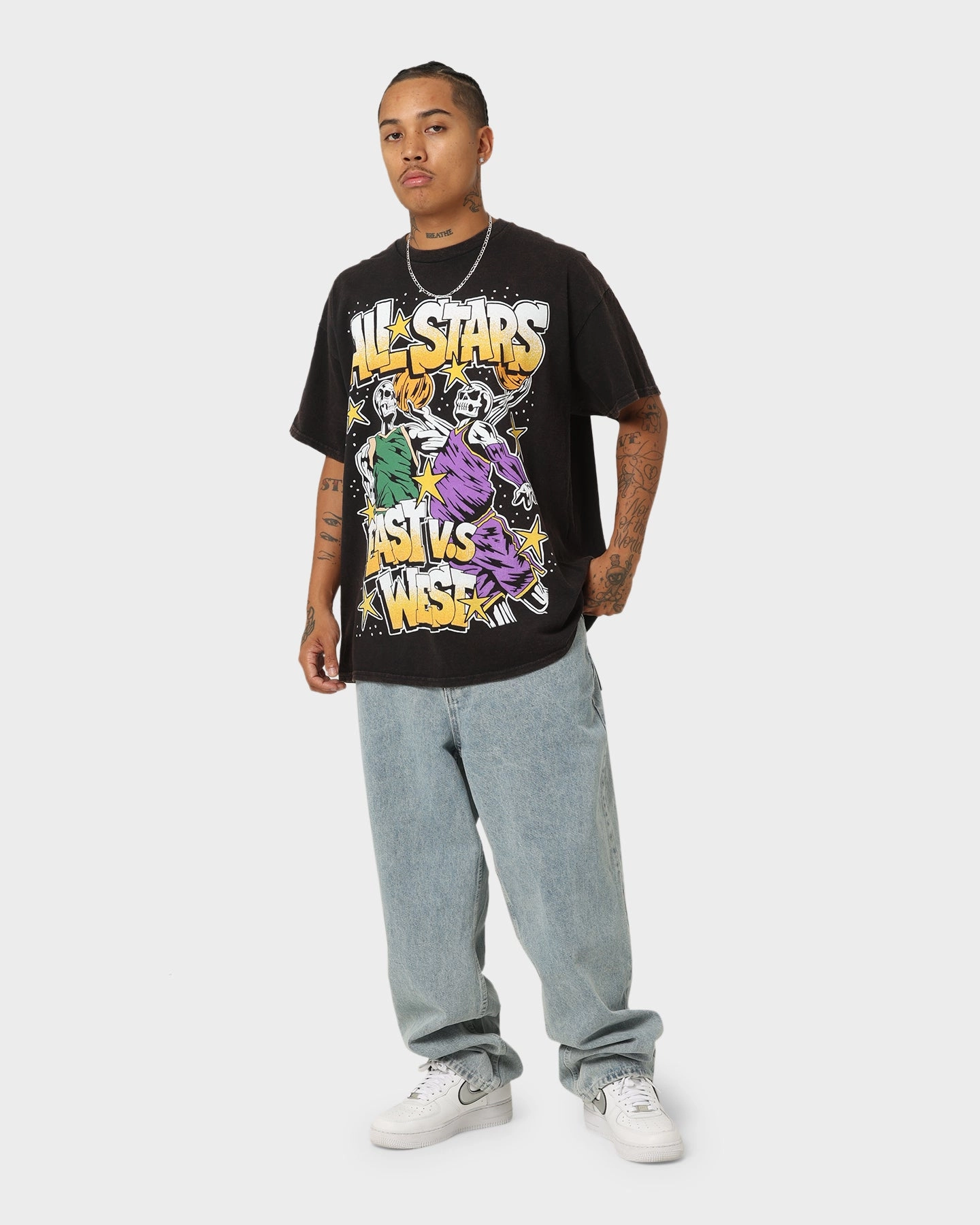 Goat Crew All Star Vintage T-Shirt Black Wash Recycled Polyester Blend