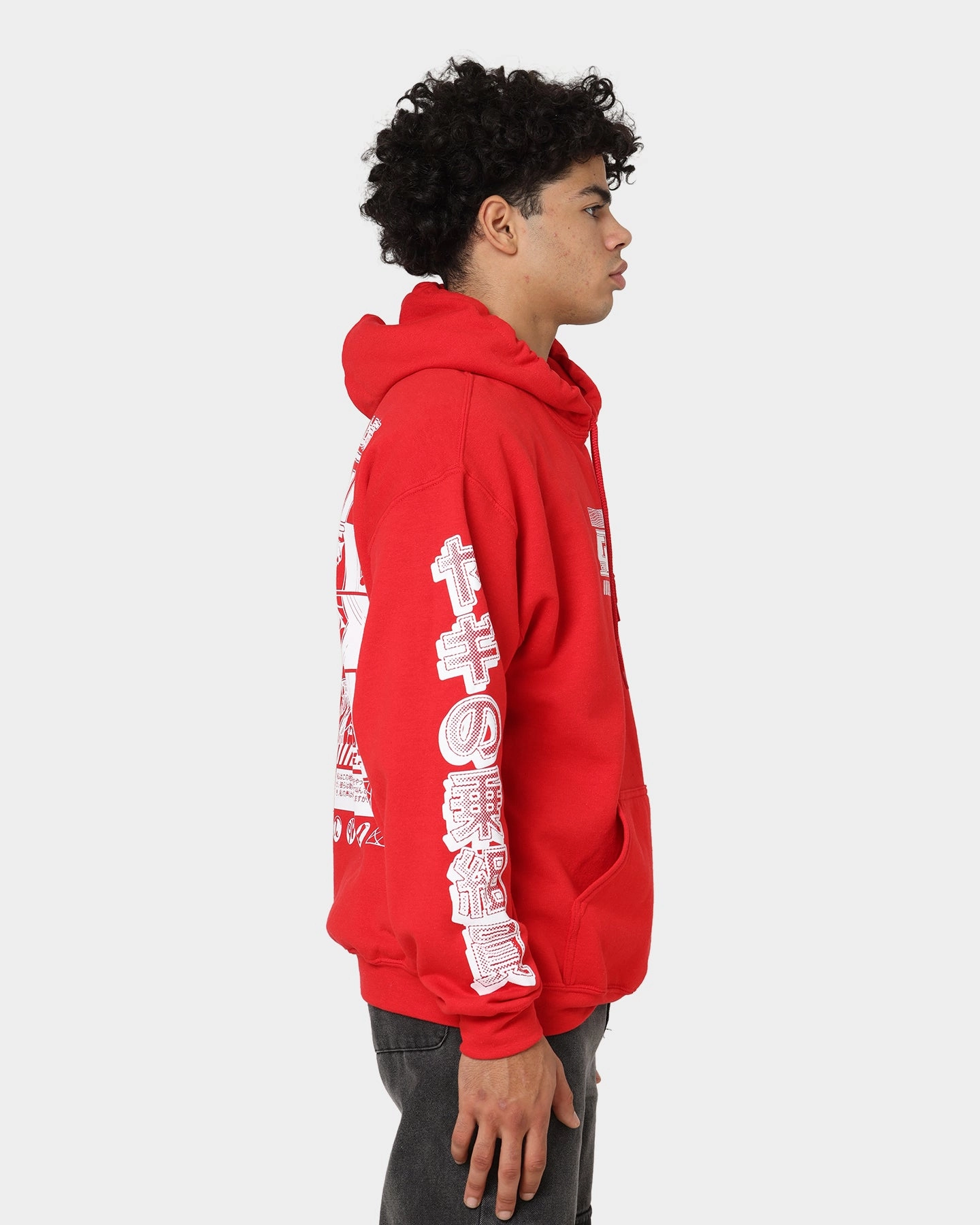 Goat Crew Anime Hoodie Red Protective Outerwear Exhibit