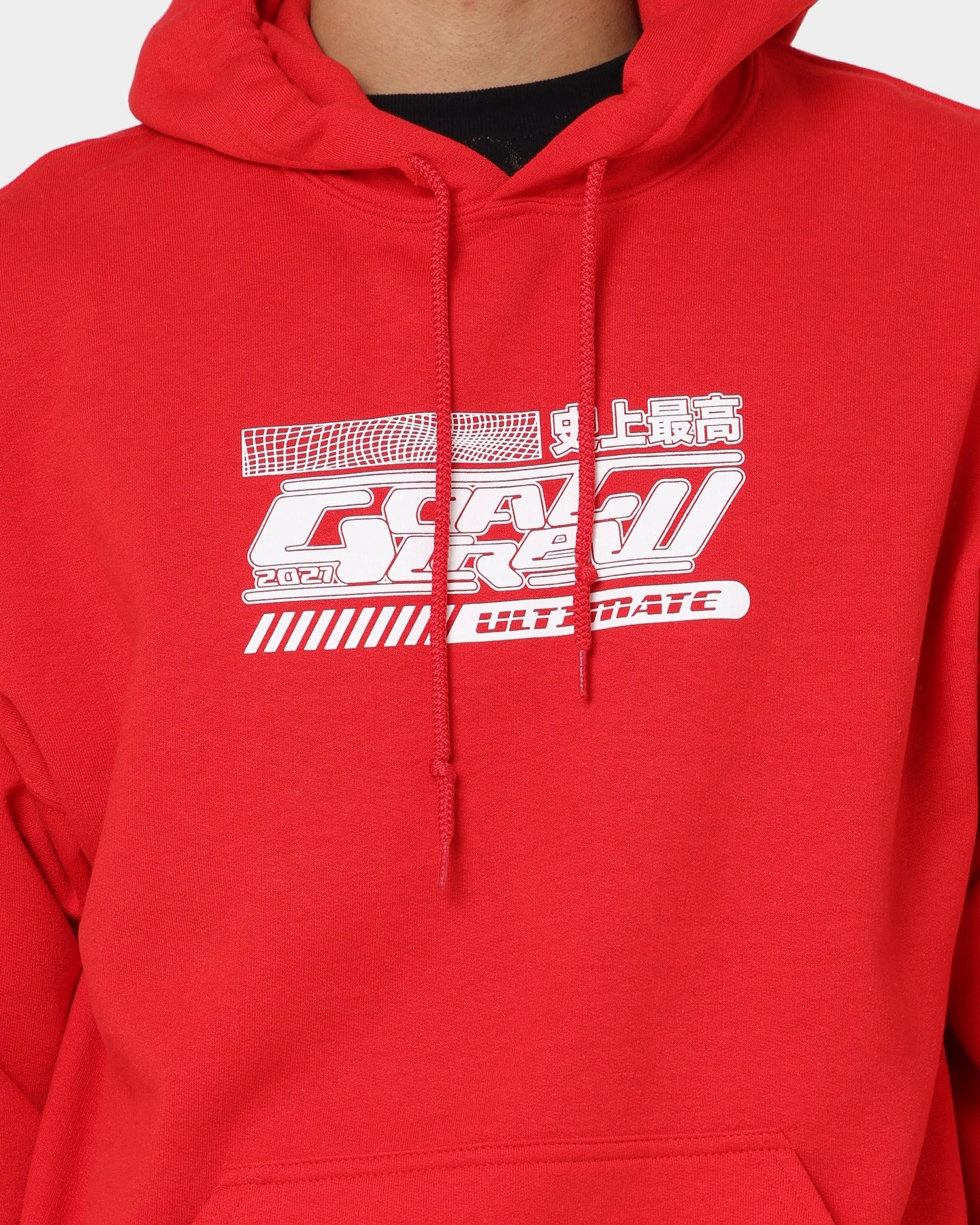 Easy Zip Goat Crew Anime Hoodie Red