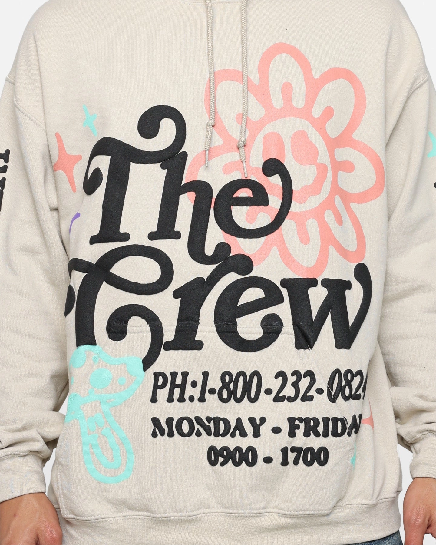 Goat Crew Art Gallery Hoodie Sand AdjustableCuffs