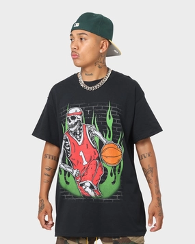 Minimalist Layer Breathable Yarn Composition Goat Crew Ball For Life T-Shirt Black