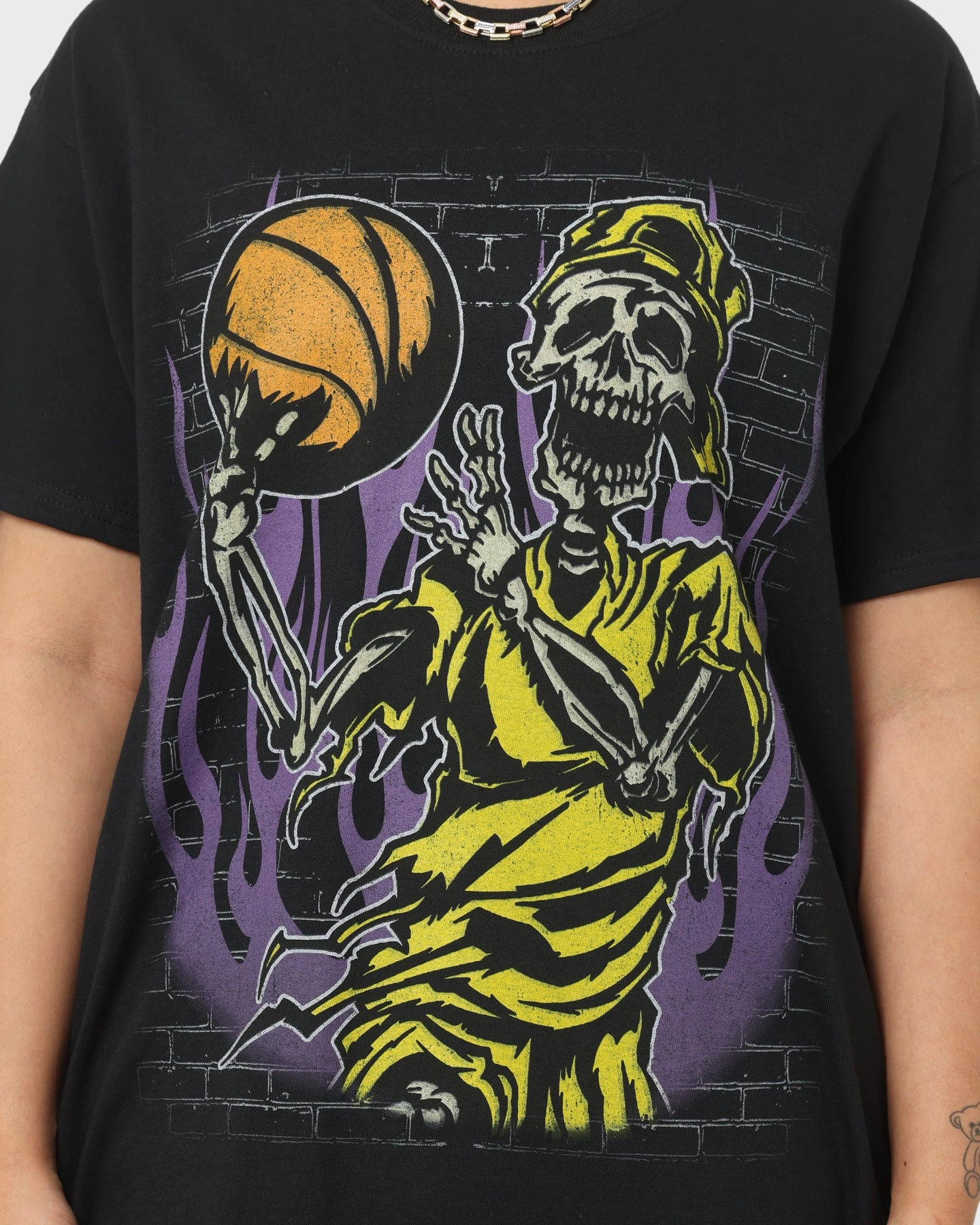 Goat Crew Baller Skeleton T-Shirt Black Classic Fit Fashion Forward
