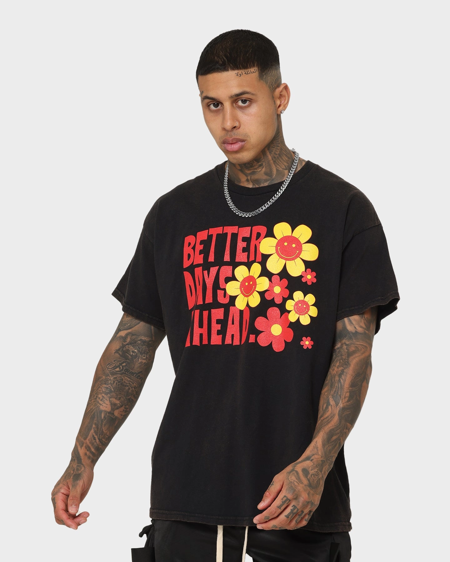 Light and Breezy Goat Crew Better Days Vintage T-Shirt Black Wash