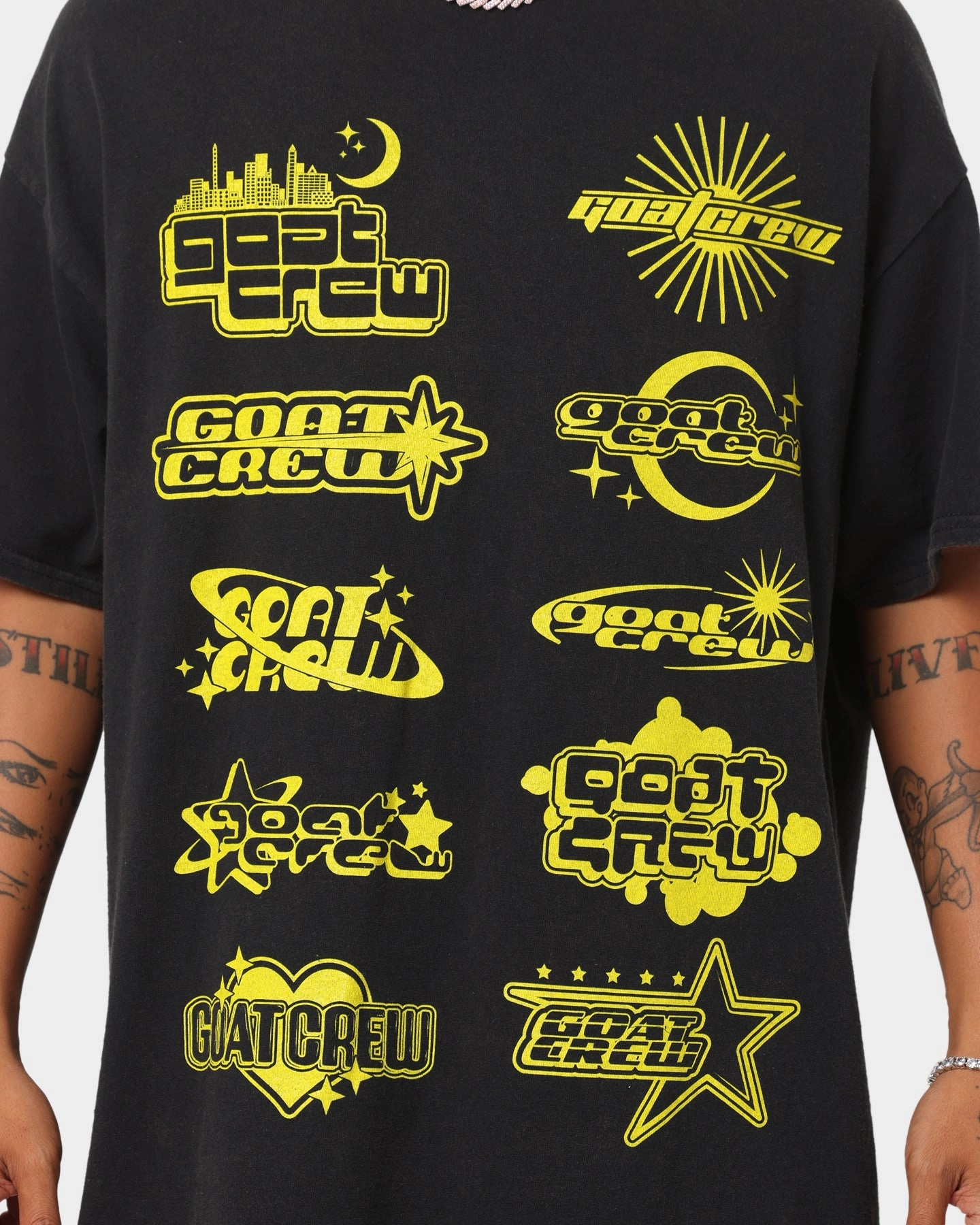 Goat Crew Black Lightning Vintage T-Shirt Black Wash Cozy Layer
