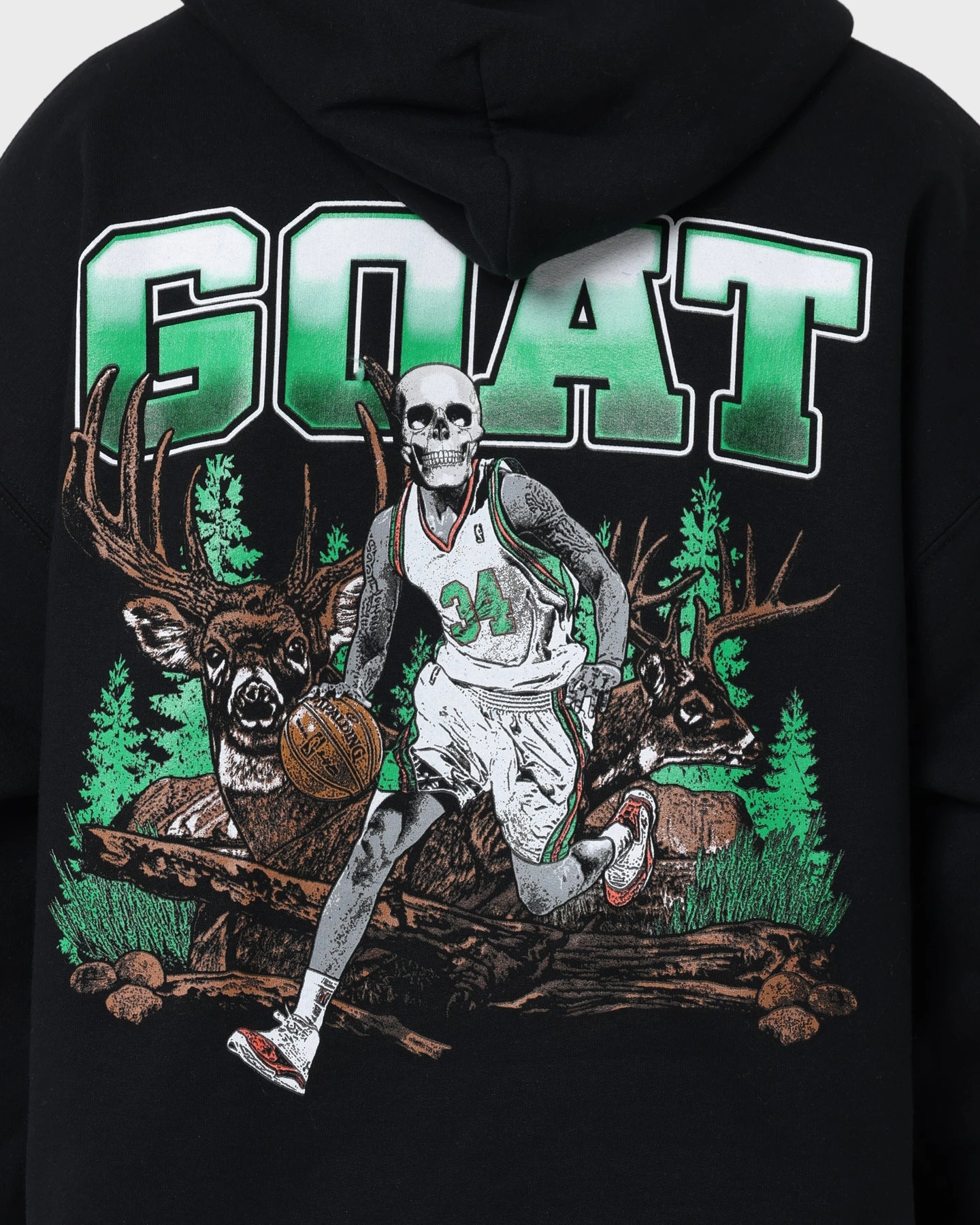 Goat Crew Buck Hunter Hoodie Black Articulated Elbows Eyeliner