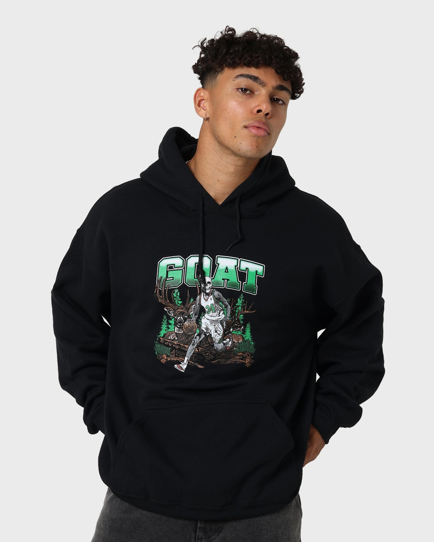 State Goat Crew Buck Hunter Hoodie Black