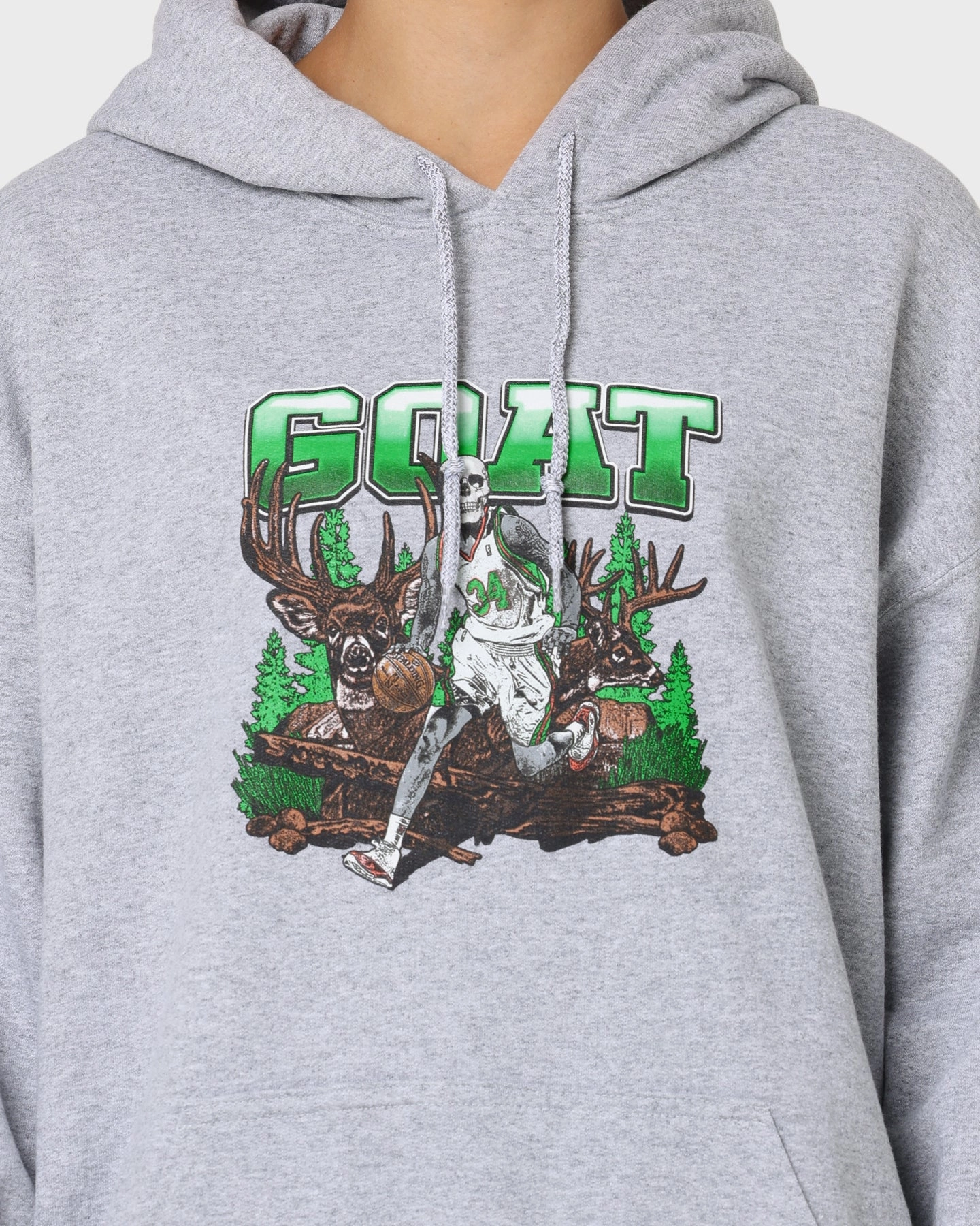 Goat Crew Buck Hunter Hoodie Grey Low Profile Stroll