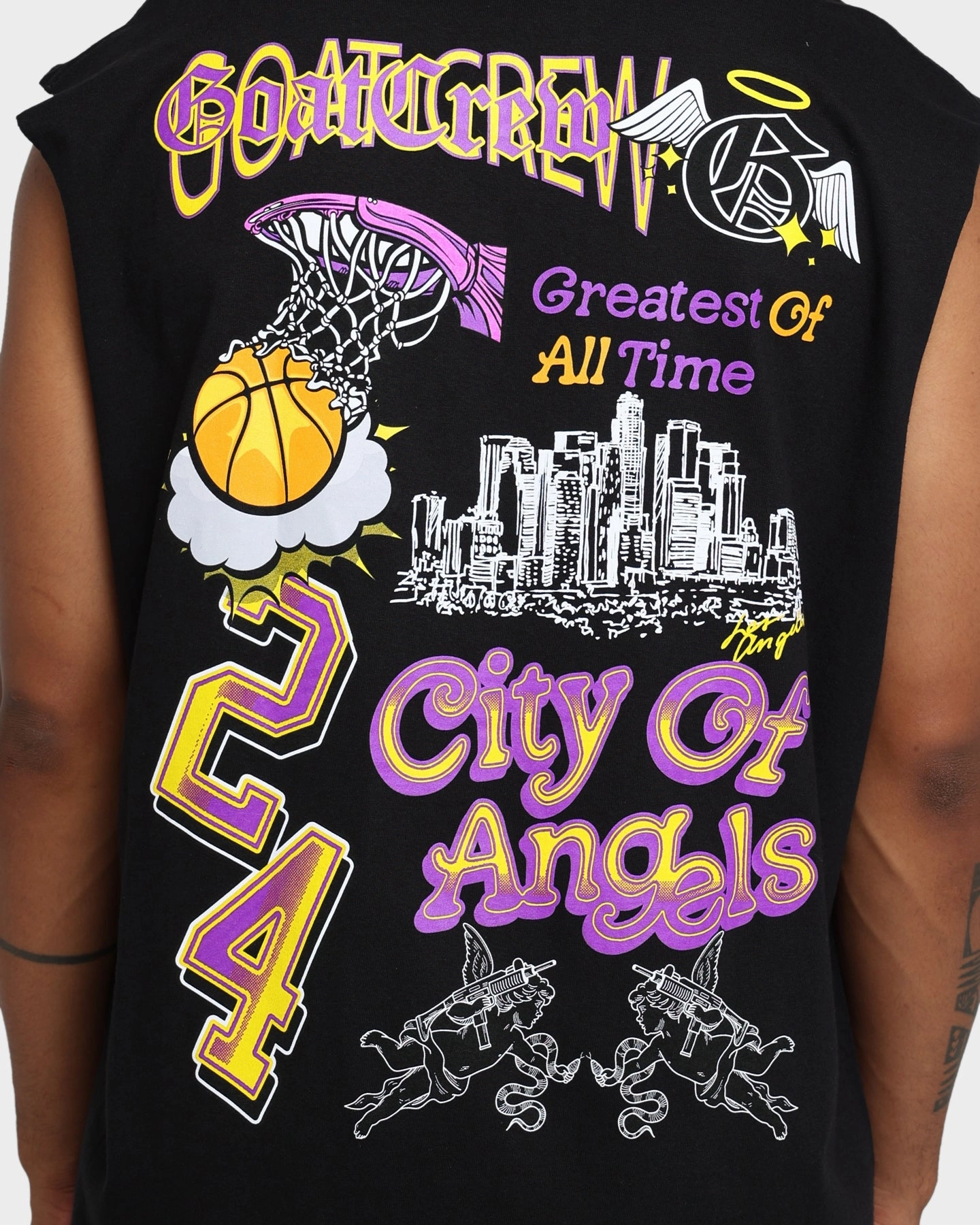 Goat Crew City Of Angels Muscle T-Shirt Black Seasonal Smart