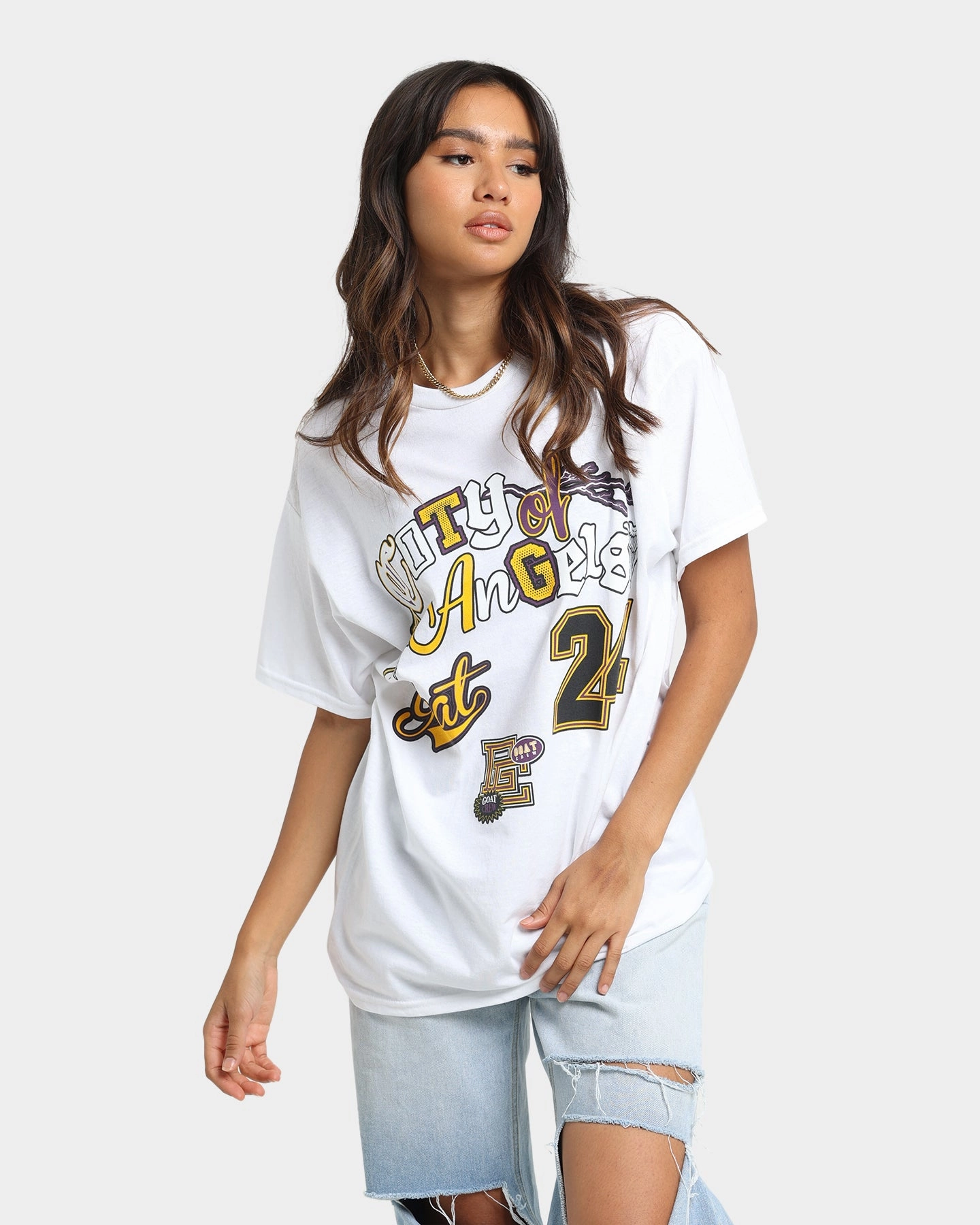 Machine washable Goat Crew City Of Angels T-Shirt White